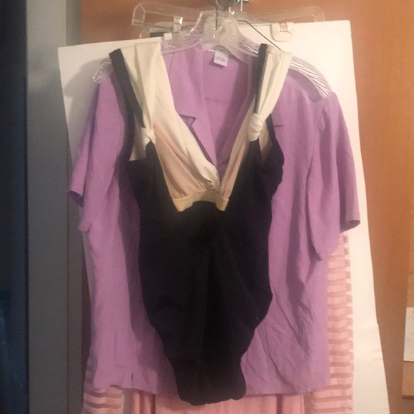 Albert Nipon Bathing Suit size 14 built in Bra Original Owner Summer - Picture 7 of 16